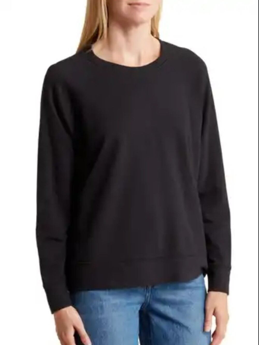 VINCE Crewneck Cotton Sweatshirt - Black 2X ( EUC)